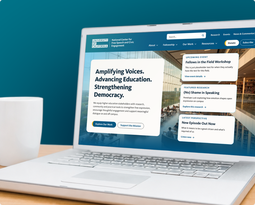 UC Free Speech website design