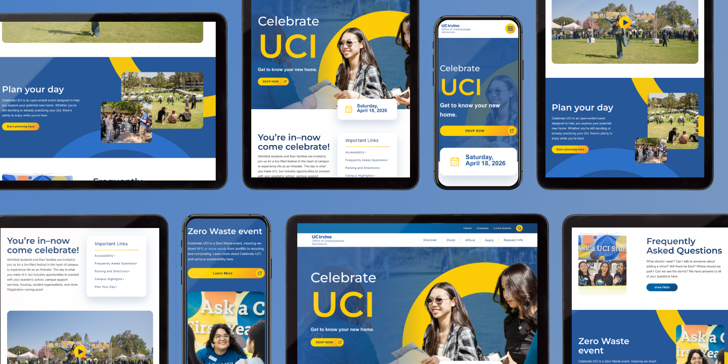 Celebrate UCI client work 1